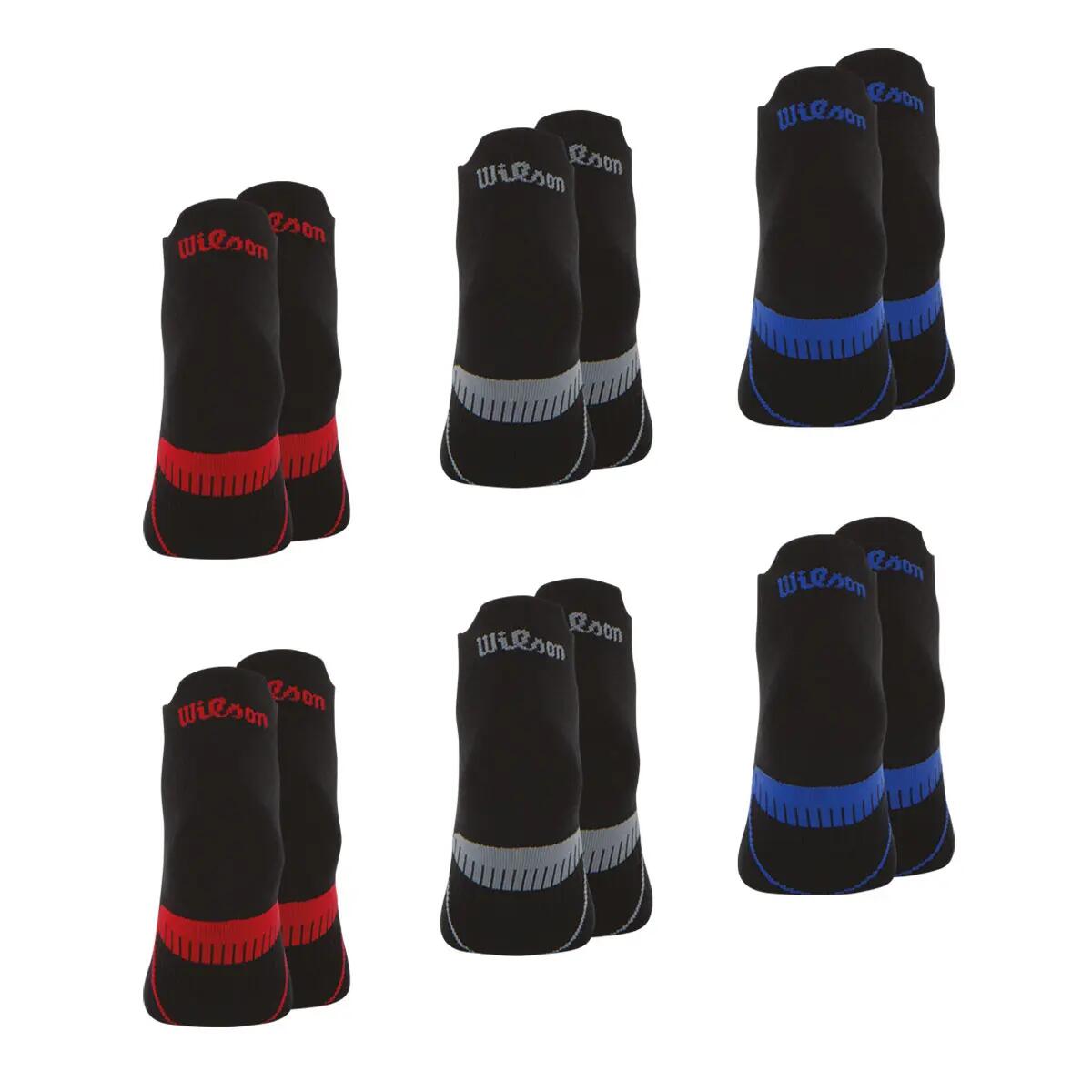 Lot de 6 paires de chaussettes basses homme Wilson 3/4