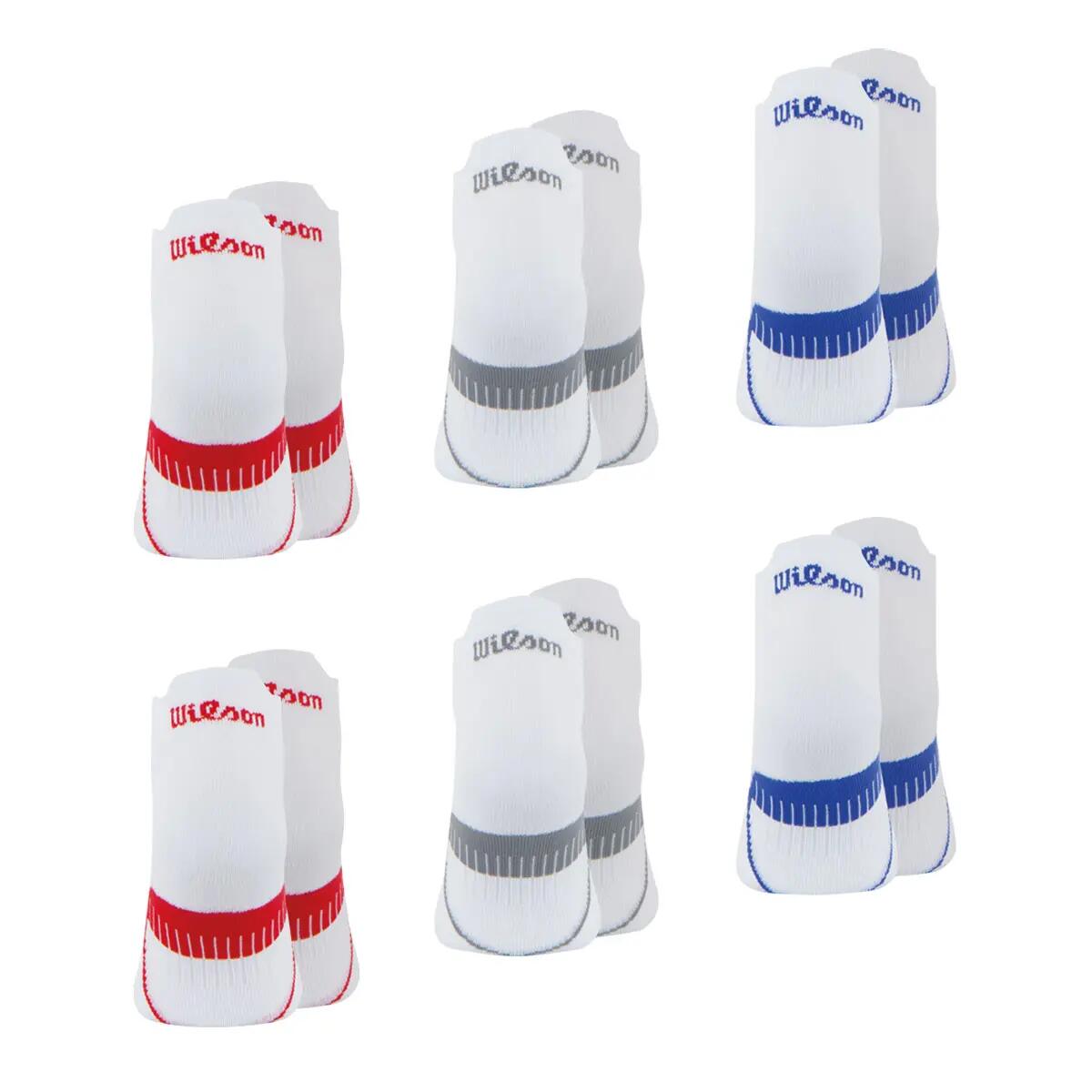 Lot de 6 paires de chaussettes basses homme Wilson 3/4