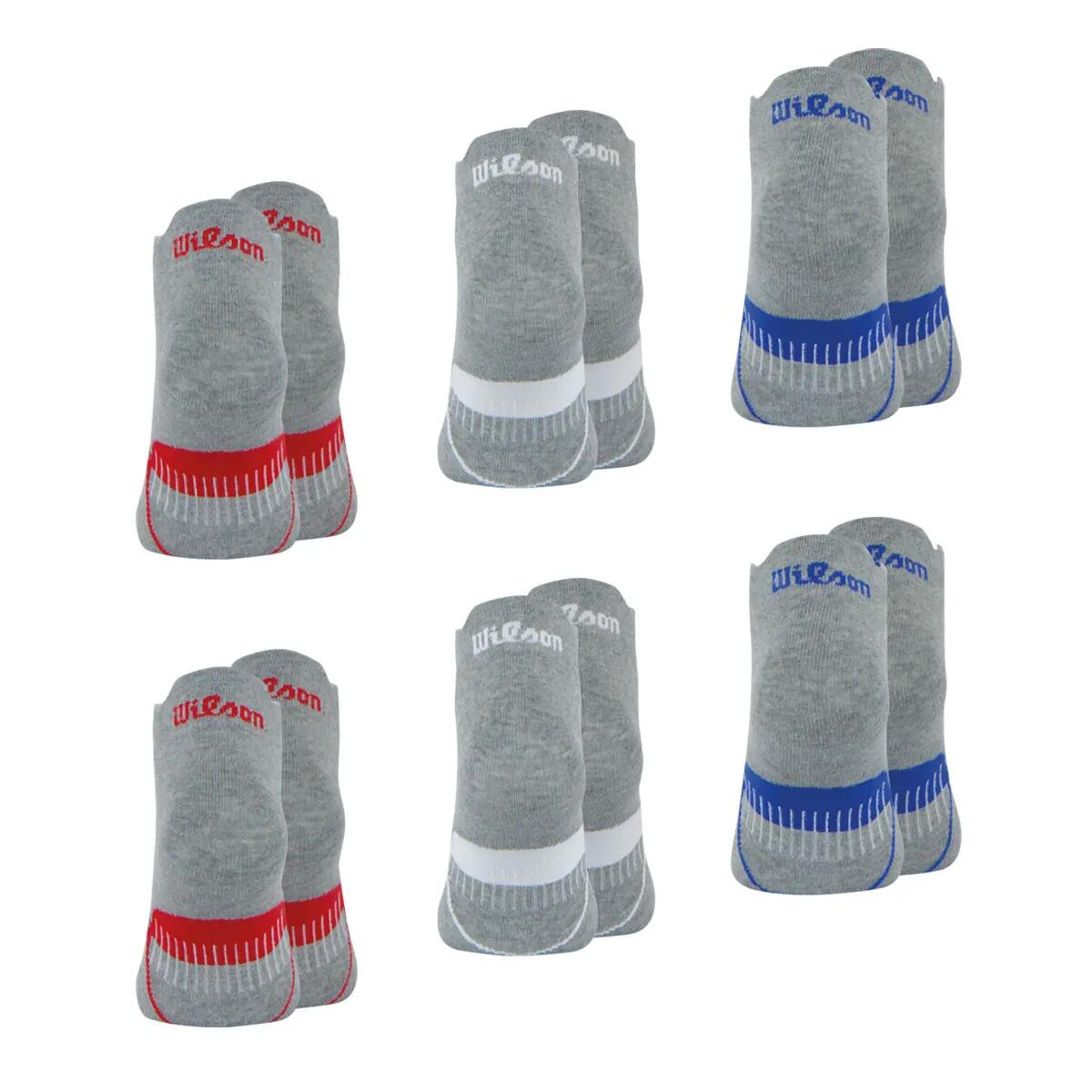 Lot de 6 paires de chaussettes basses homme Wilson 3/4
