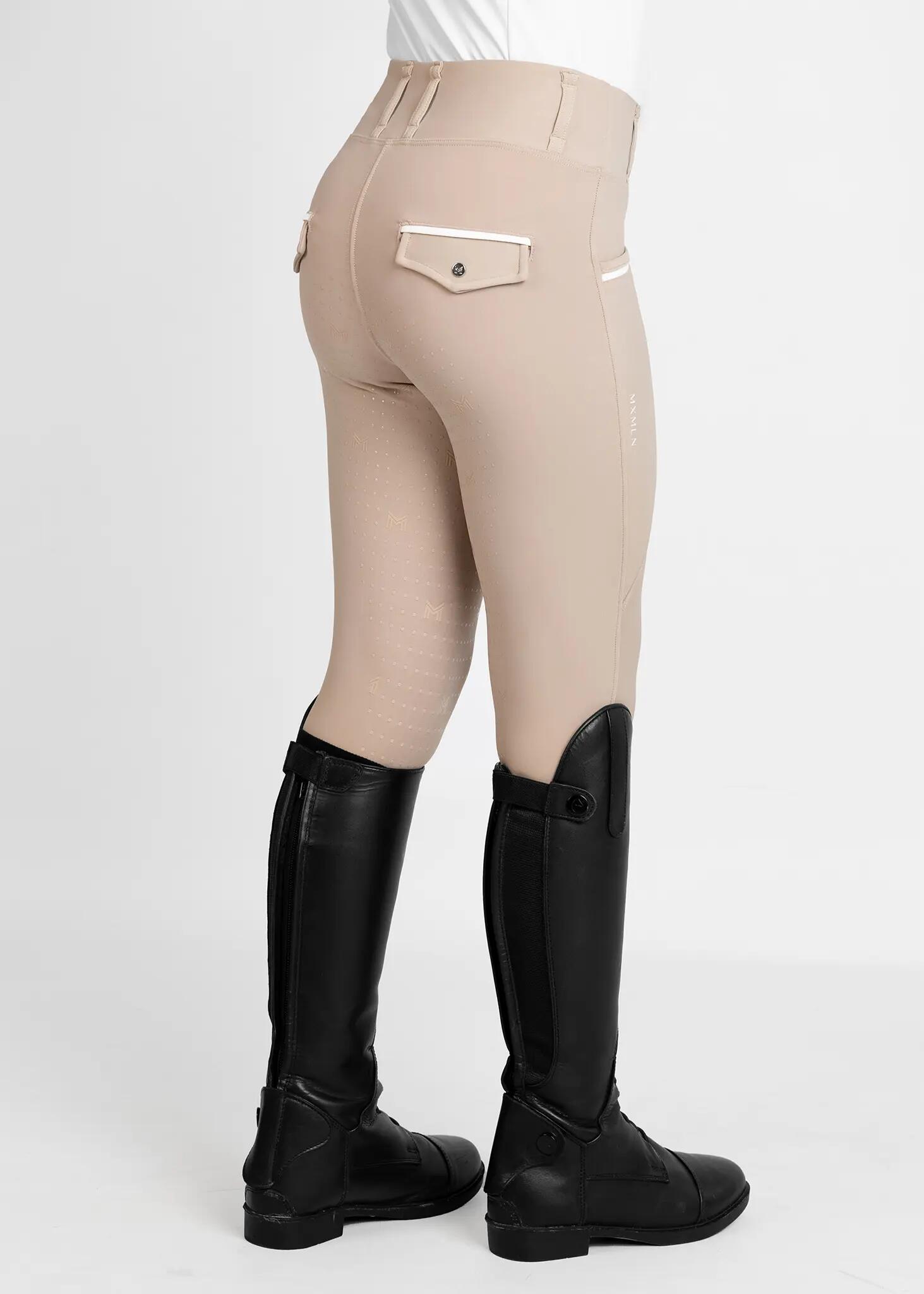 Leggings Pantalón Niños Equitación Maximilian Pro Full Grip Beige 4/6
