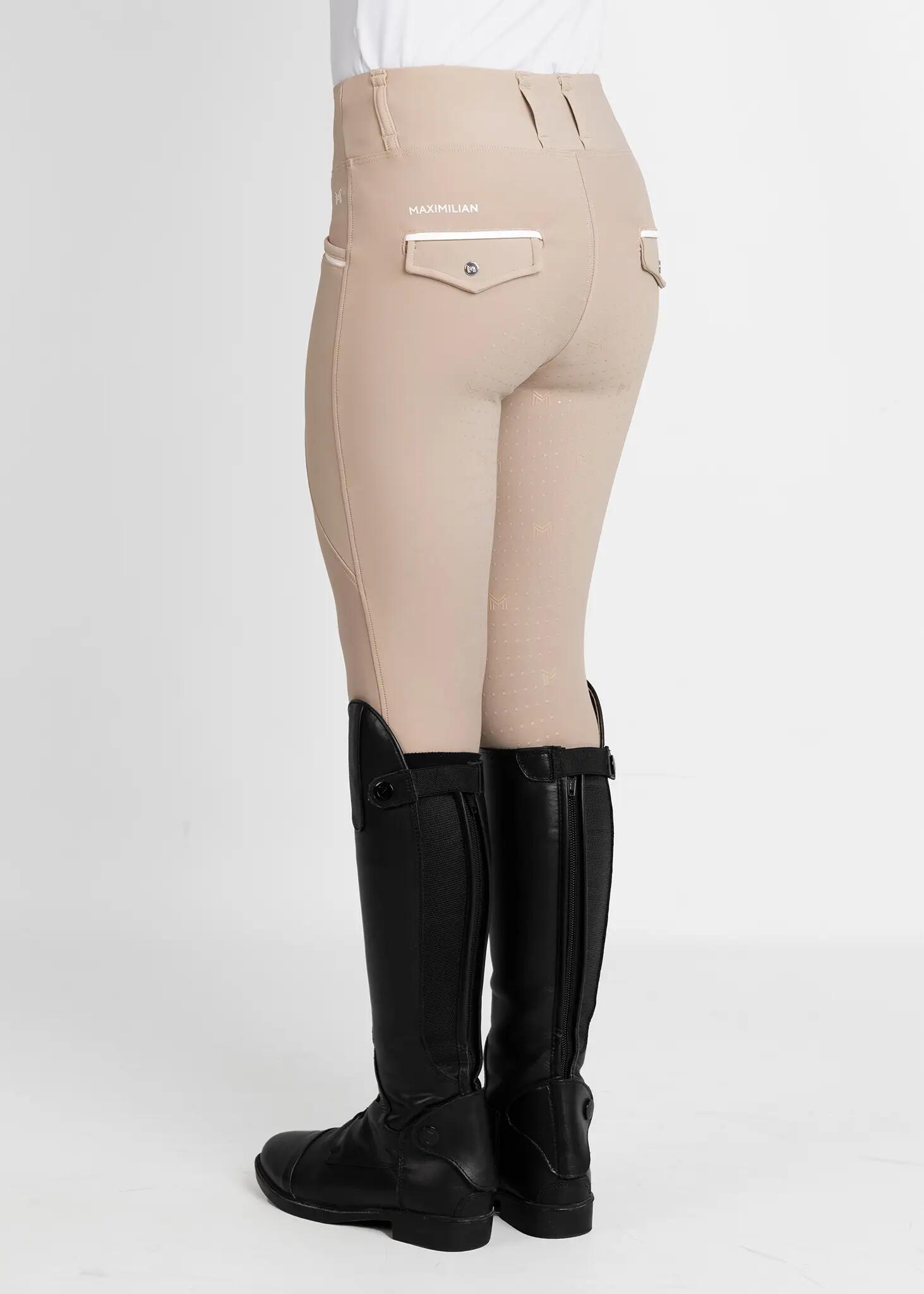 Leggings Pantalón Niños Equitación Maximilian Pro Full Grip Beige 3/6