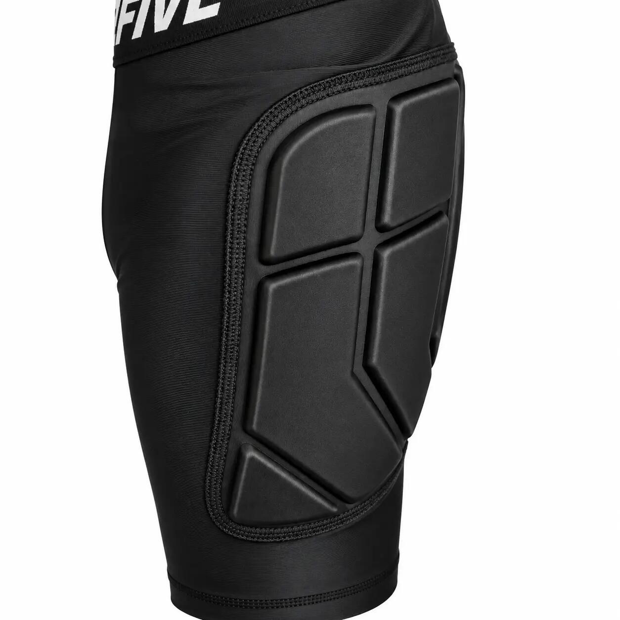 Short de compression rembourré de football enfant/adulte unisexe noir 5/6