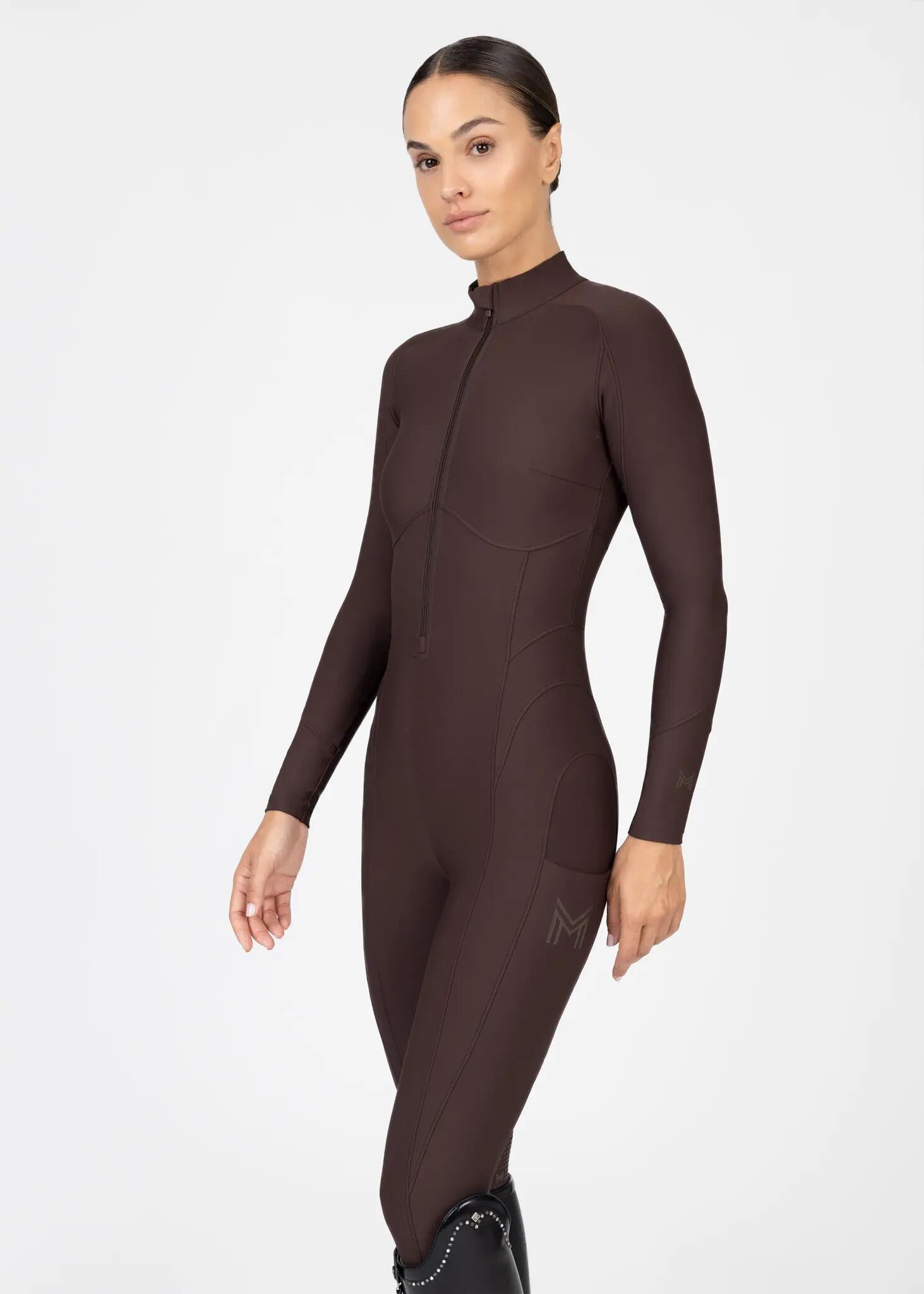 Mono Mujer Equitación Maximilian Femme Full Grip Chocolate 2/9