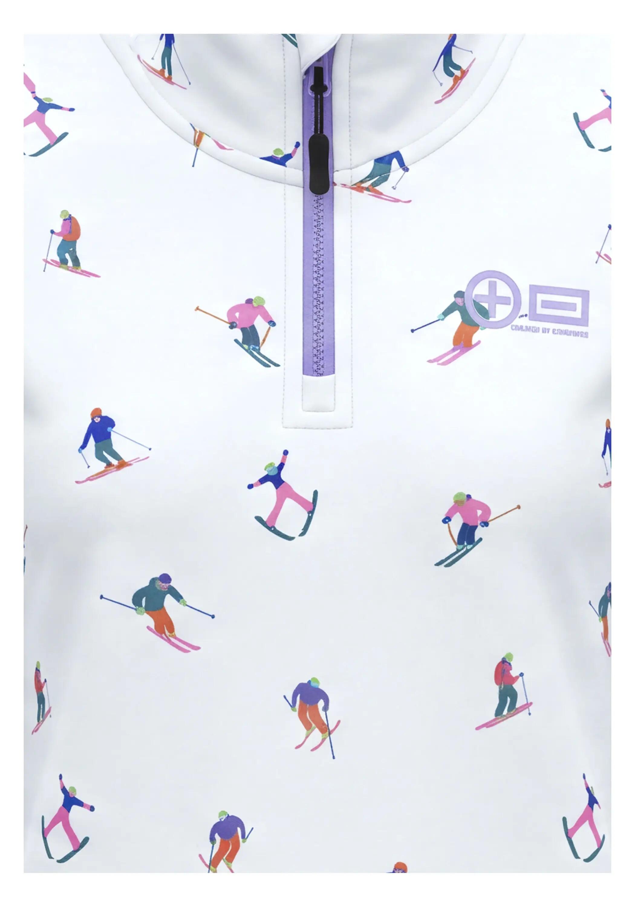 Fleecepullover mit dem verspielten Skifahrer-Alloverprint 3/3