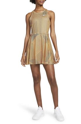 Robe - tennis - femme - technique, respirante, sans manches - Court Adv - orange