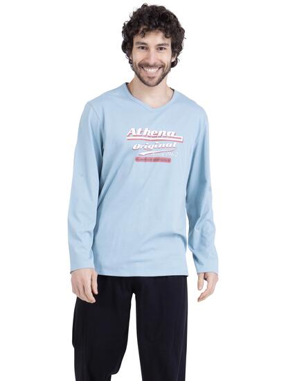 Pyjama long homme Ecopack Sérigraphie