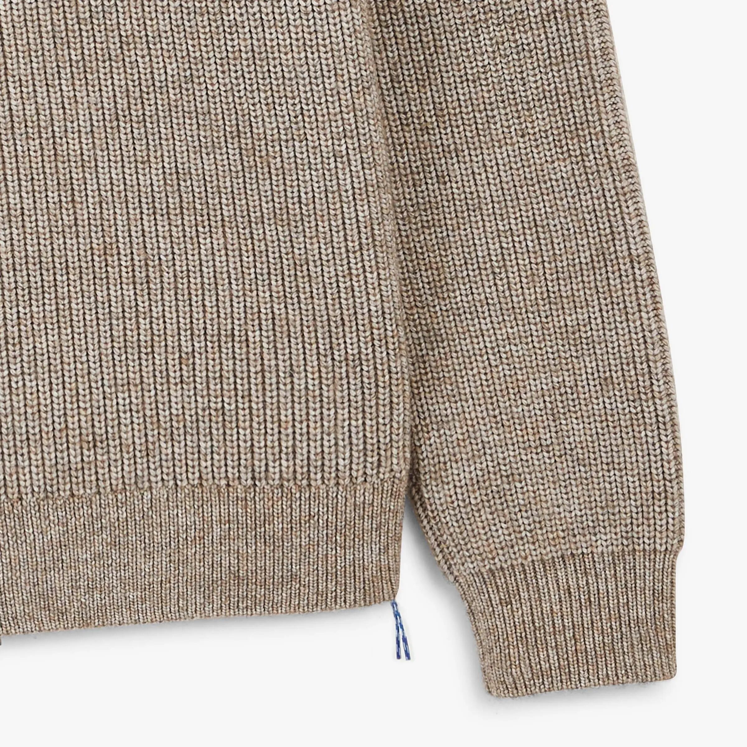 Gilet zippé jacquard beige chiné Mayron SBPLAY 5/6