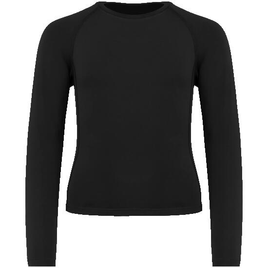 T-shirt double peau sport manches longues enfant - Black - 8/10 ans