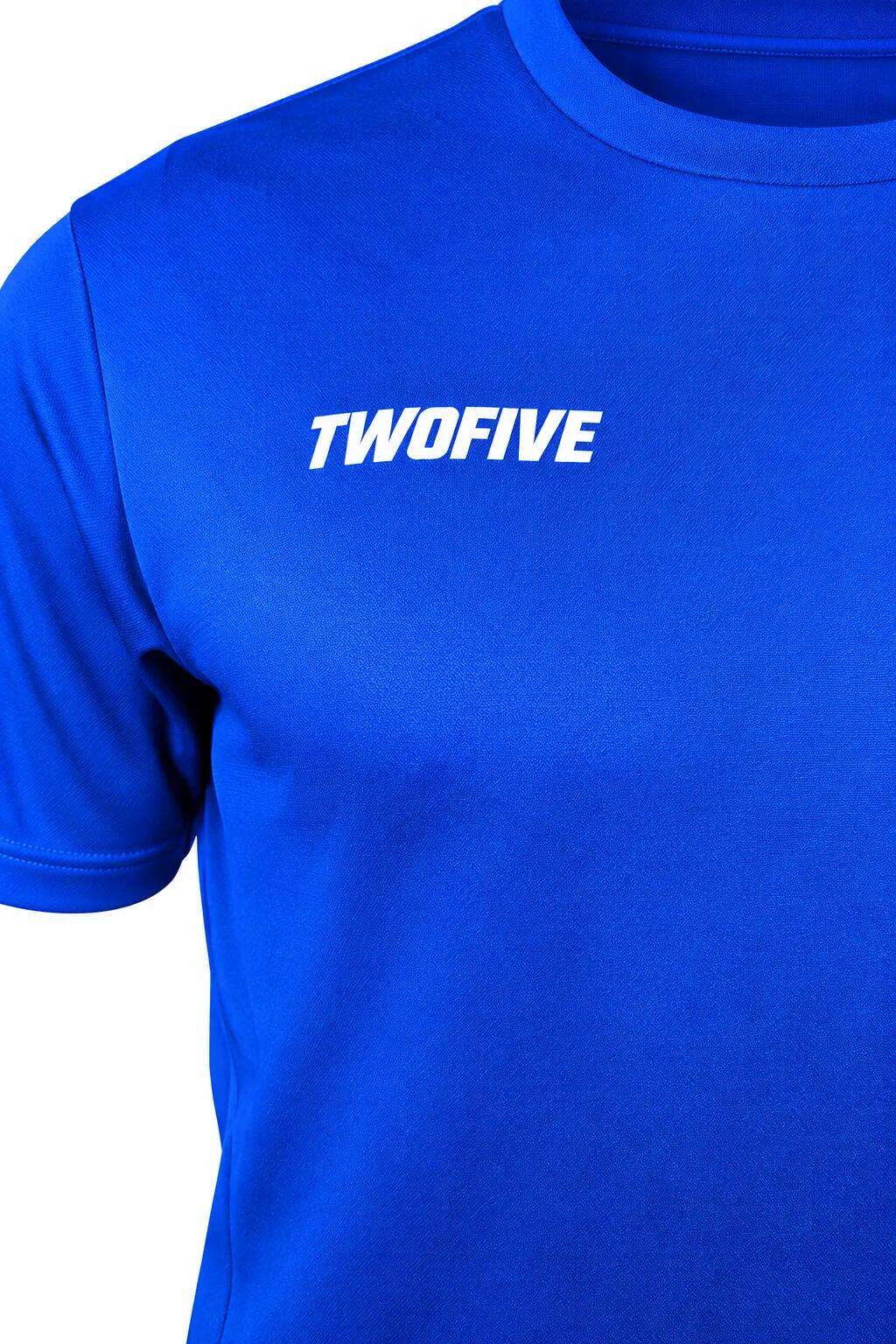 T-shirt de sport manches courtes respirant unisexe bleu 4/5