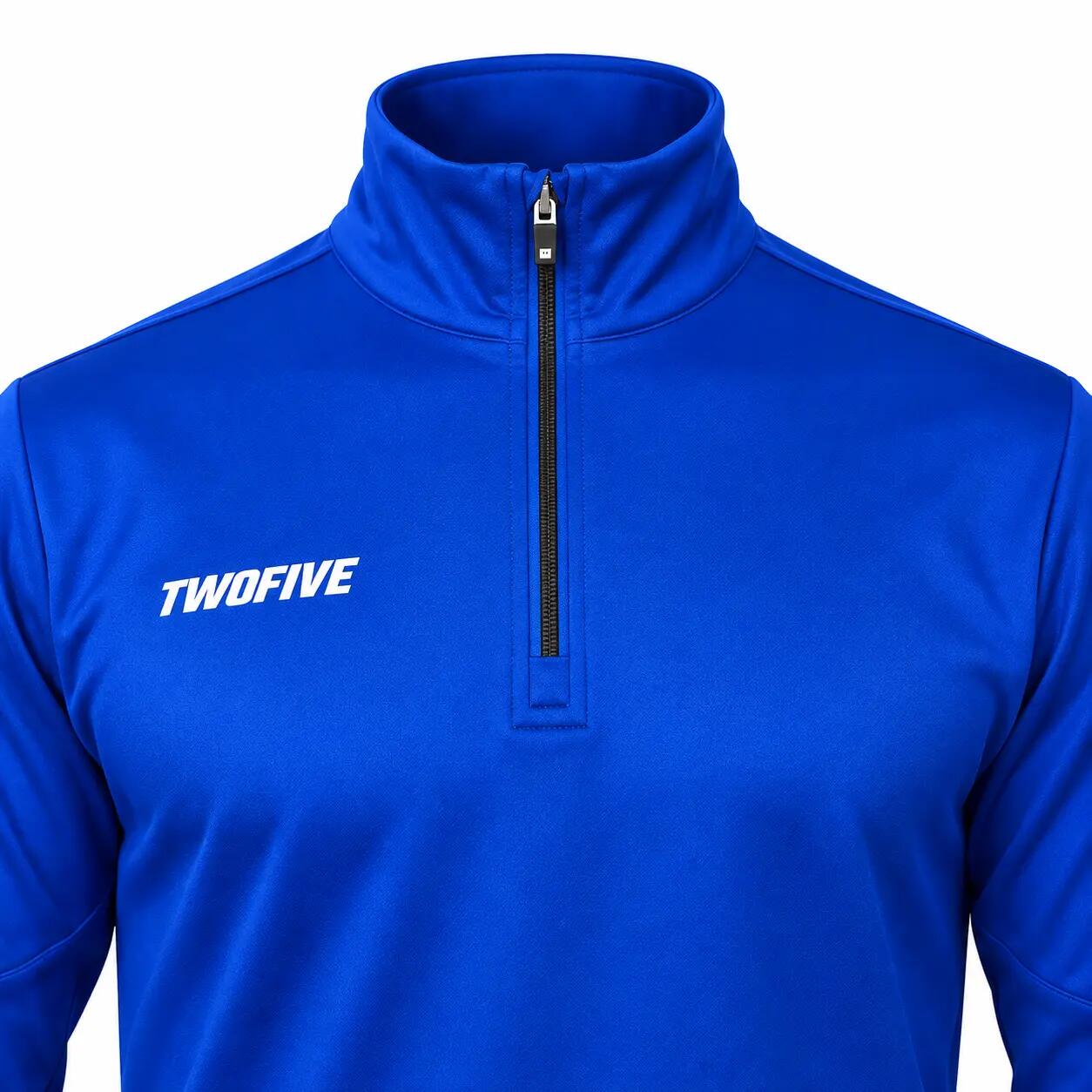 Sportsweater met halve rits unisex blauw 4/6