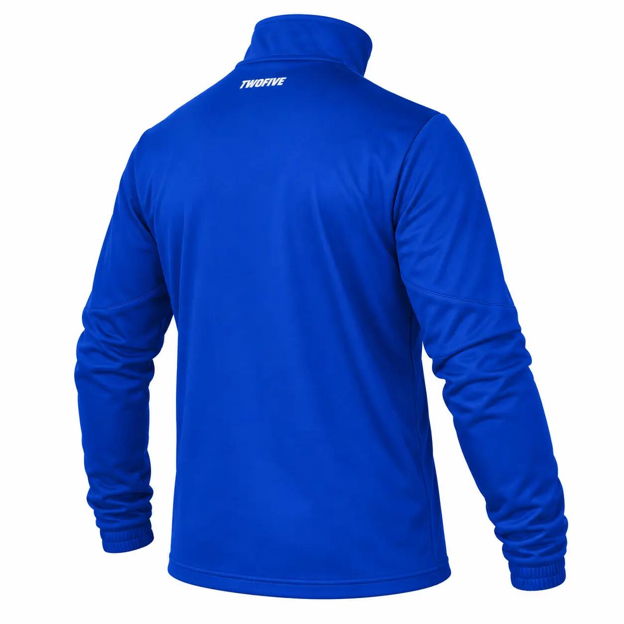 Sportsweater met halve rits unisex blauw 3/6
