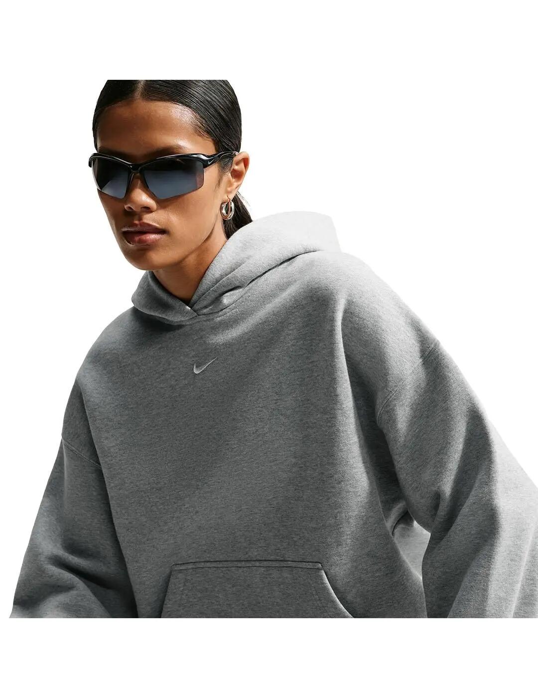 Sweat-shirts polaires pour femmes Nike Studio gris. 3/5