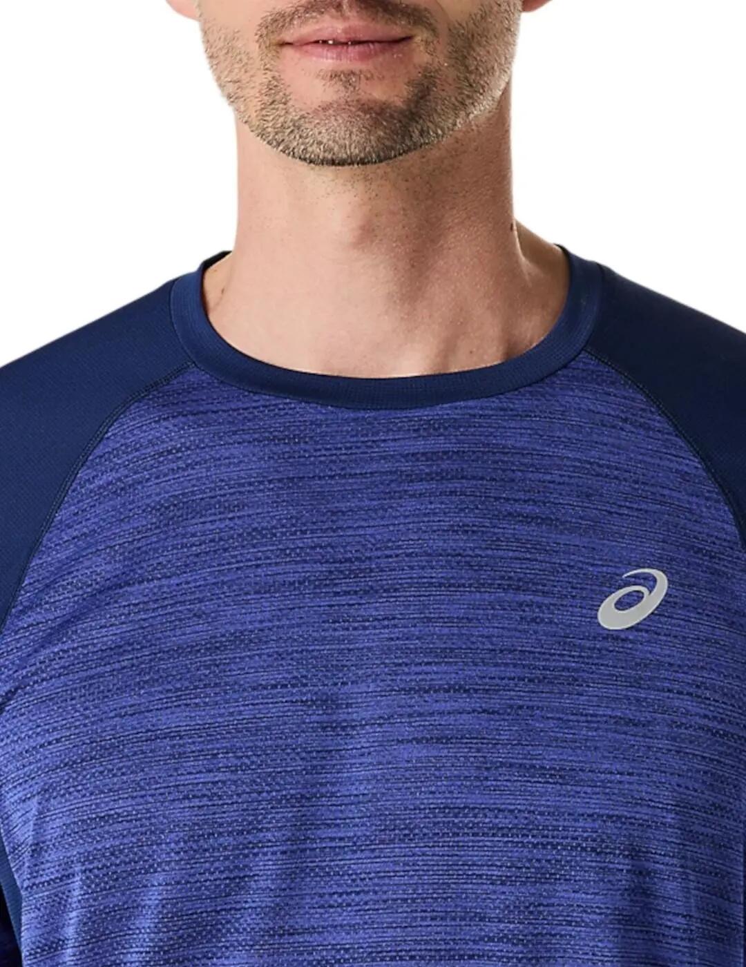 Maillot pour homme Asics Road ss Bleu 4/5