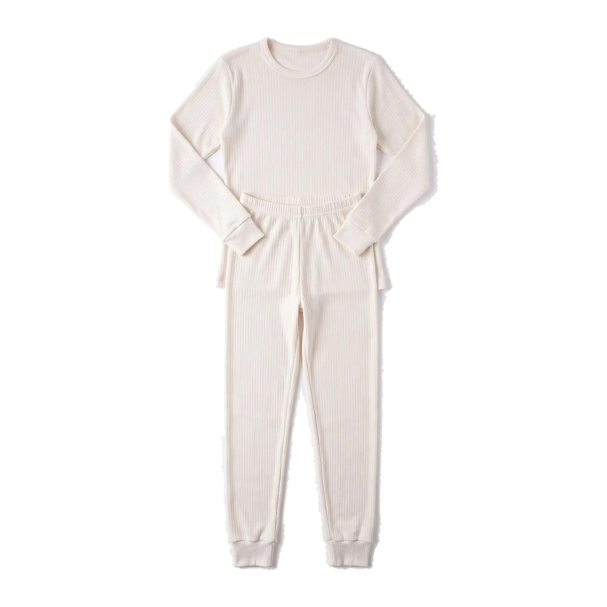 Damen Skiunterwäsche Set Unterhemd und lange Unterhose Innenfleece Rippstrick 4/7