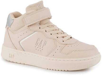 Dziecięce buty sneakersy sportowe wysokie dziewczęce dla dziewczynki nude na rze