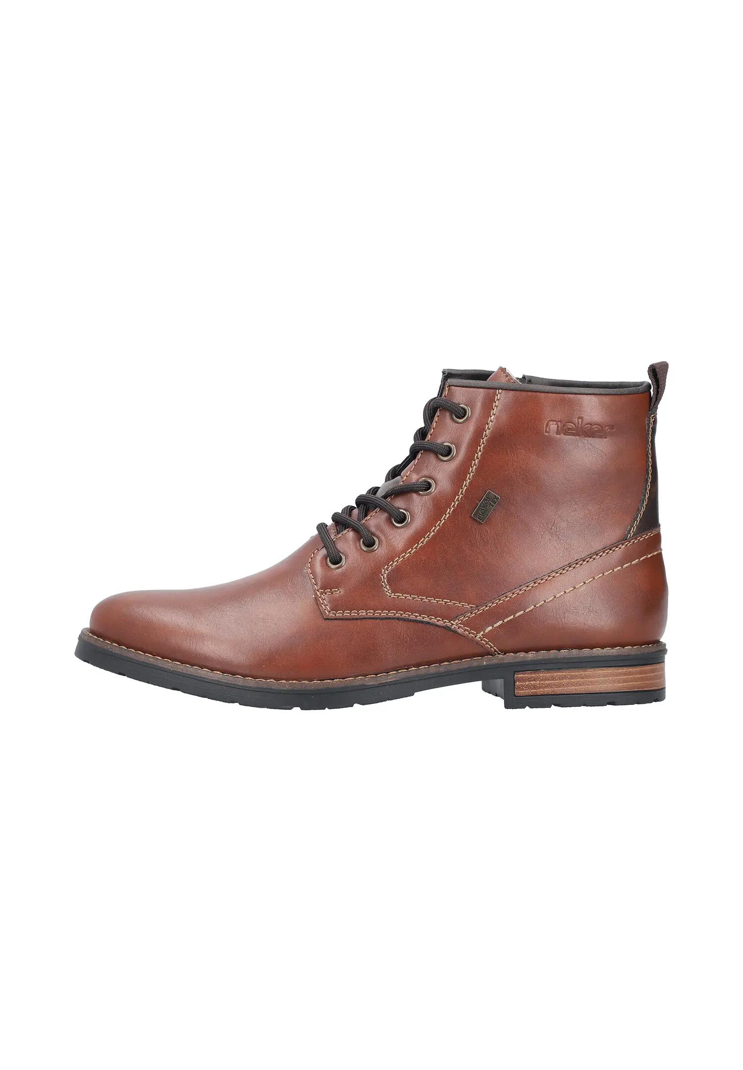 Rieker Herren Stiefel Winterstiefel Reißverschluss Warmfutter Braun 4/7
