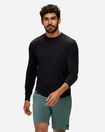 T-shirt - running - manches longues - hoka essential - noir