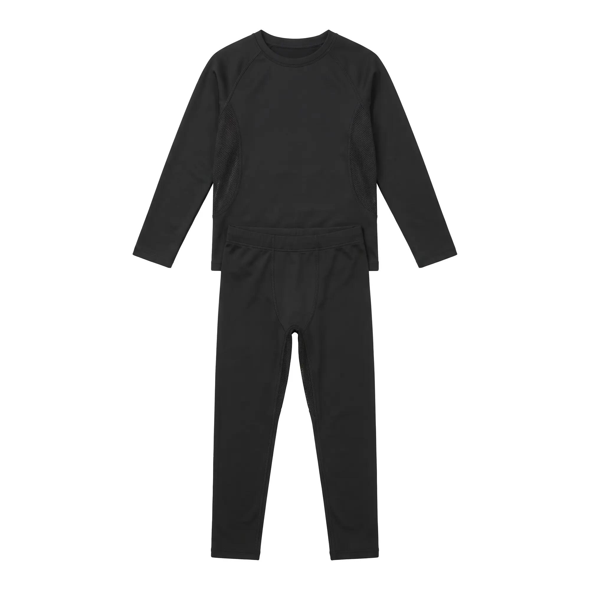 Jungen Mädchen Skiunterwäsche Kinder Set, Funktionsunterwäsche Baselayer Langarm 3/8