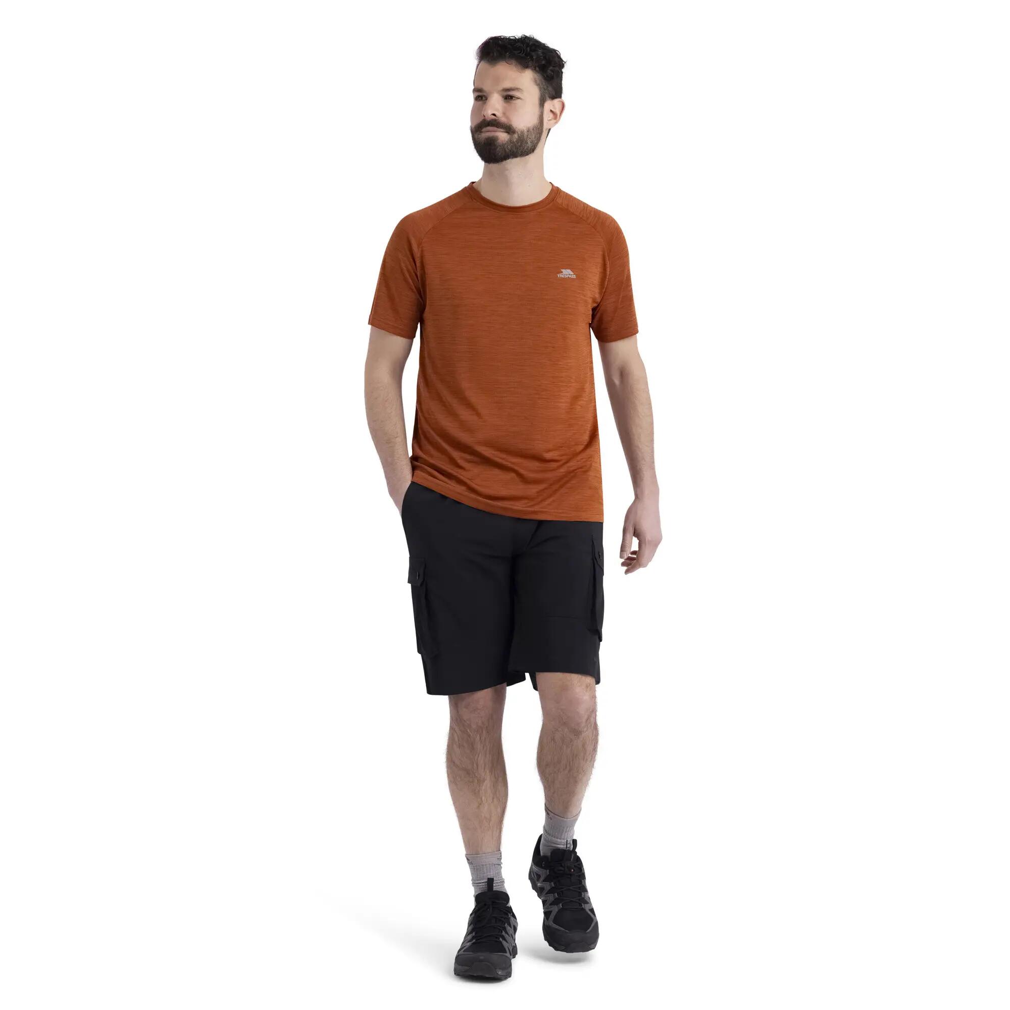 Camiseta Leecana de TP75 para Hombre Naranja Óxido Jaspeada 6/6