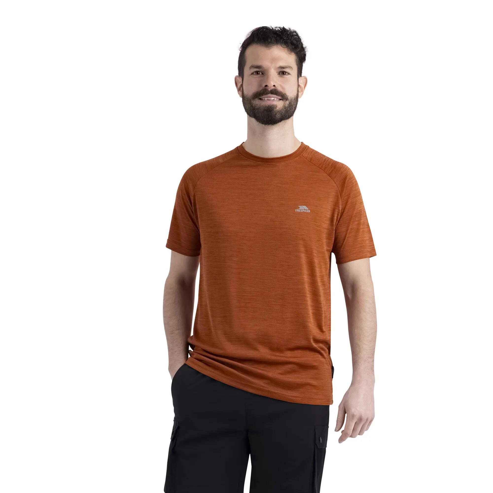 Camiseta Leecana de TP75 para Hombre Naranja Óxido Jaspeada 4/6