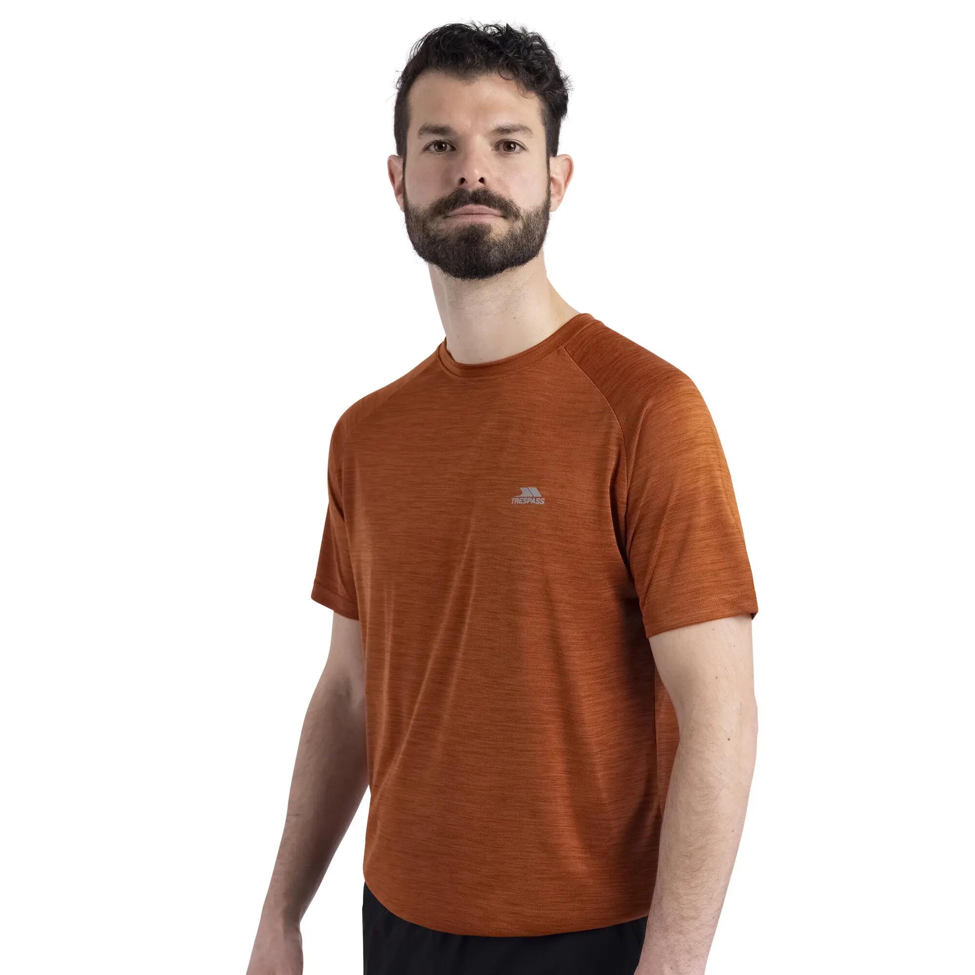 Camiseta Leecana de TP75 para Hombre Naranja Óxido Jaspeada 3/6