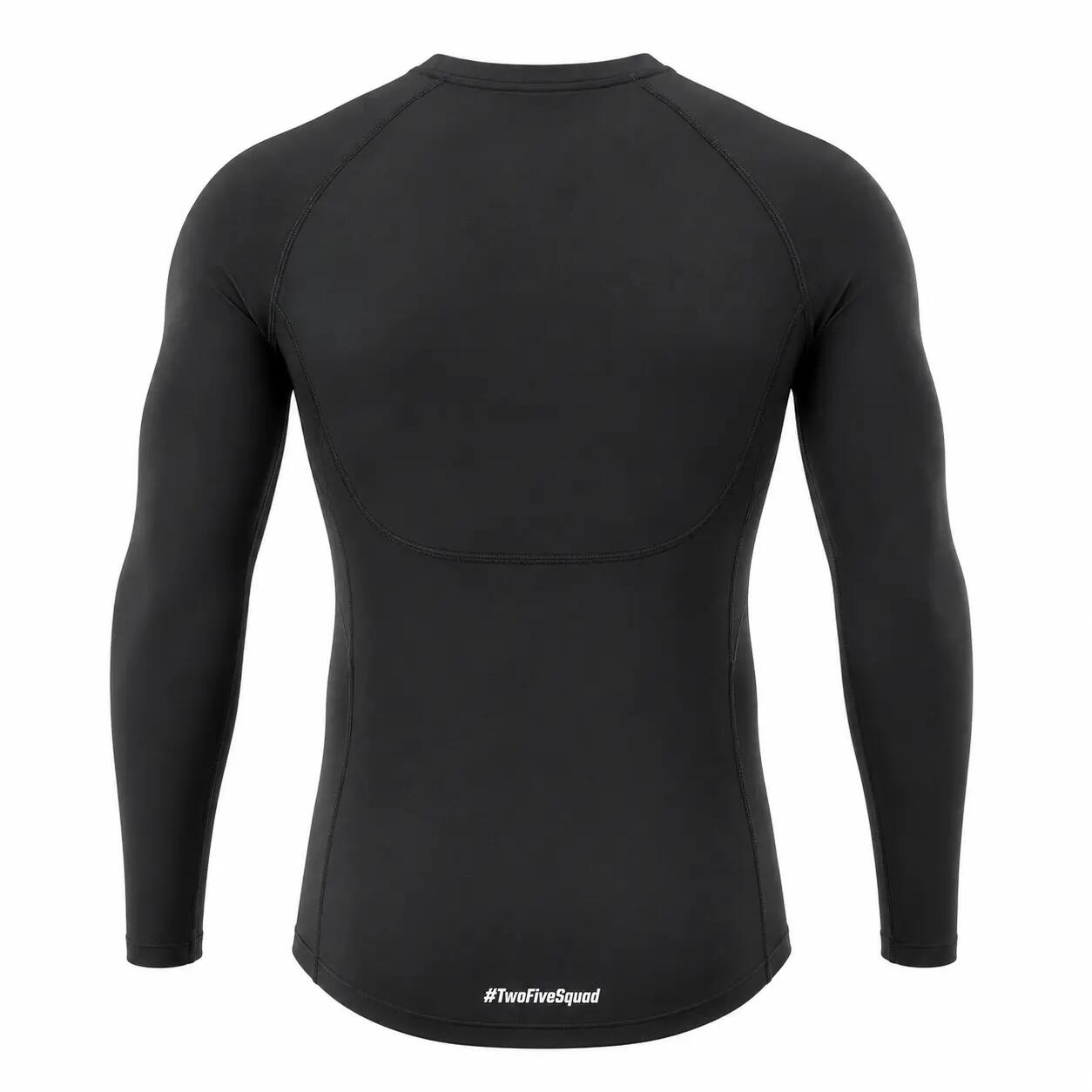 Sous-maillot thermique de football manches longues noir 4/6