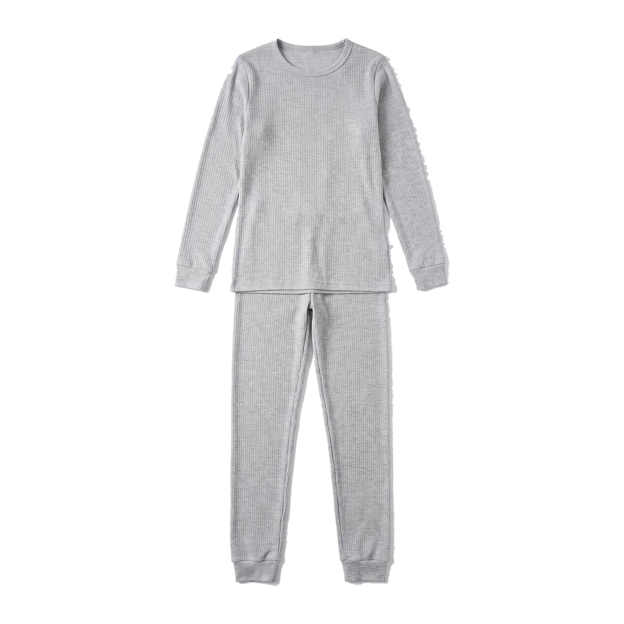 Damen Skiunterwäsche Set Unterhemd und lange Unterhose Innenfleece Rippstrick 4/7