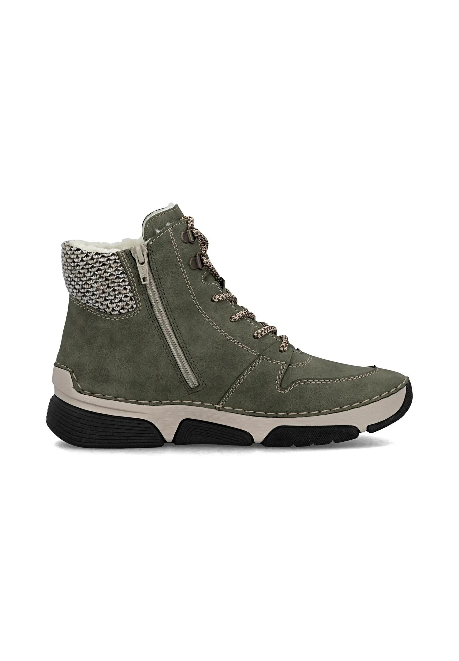 Rieker Damen Schnürstiefel warm gefüttert Stiefelette 45955-54 Green 5/5