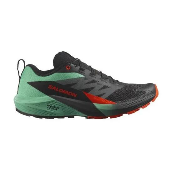 Zapatillas trail Salomon hombre - Sense Ride 5 - negro/verde