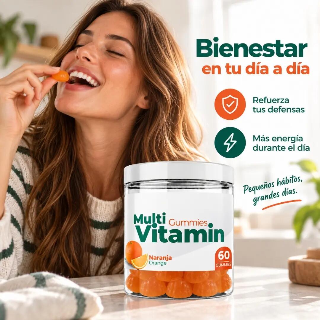 Gummies Multivitamin 60 Gominolas Sabor Naranja Torafood 2/3