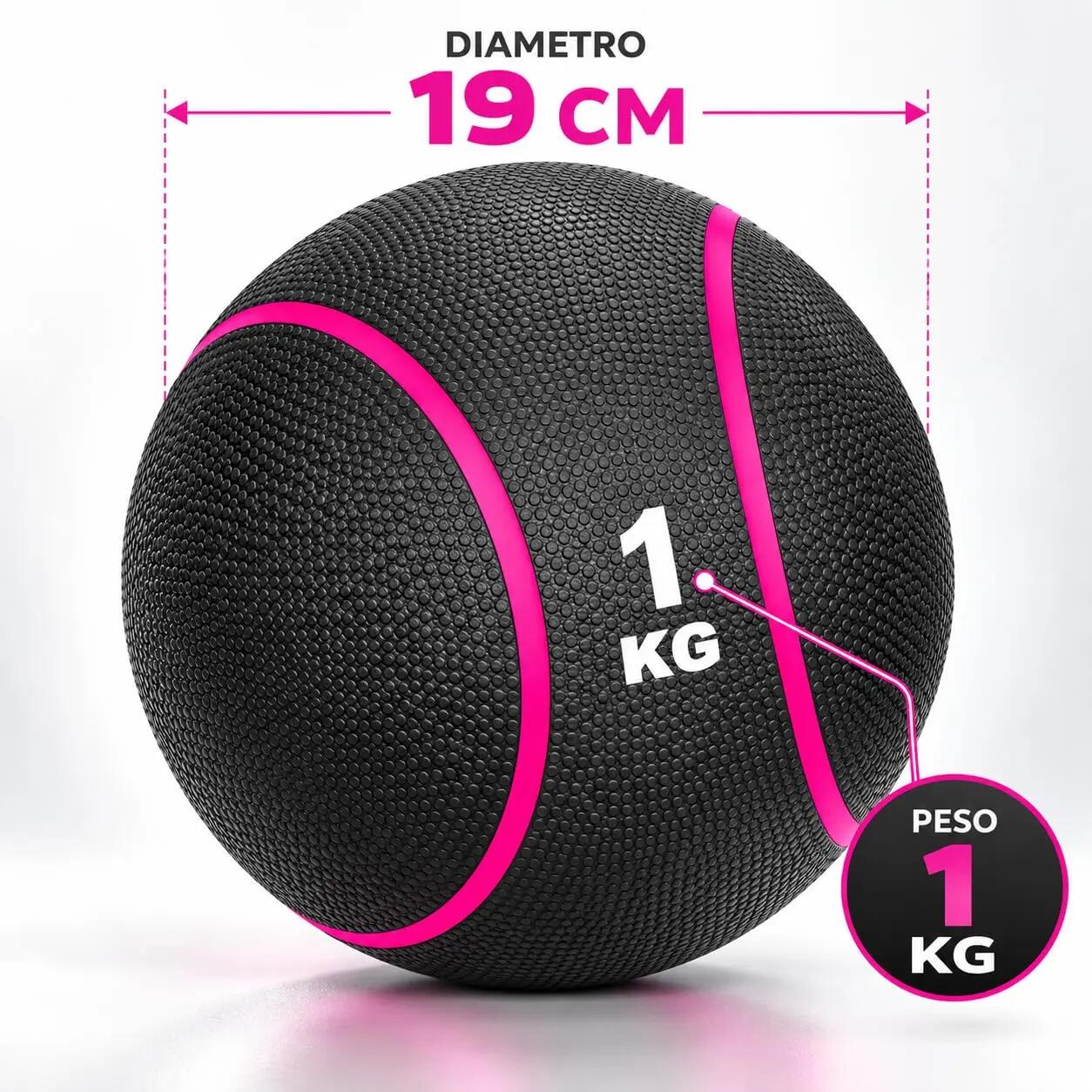 [Palla Medica Pro 1-5 kg] Medicine Ball in Gomma Vergine per Functional Training 9/9