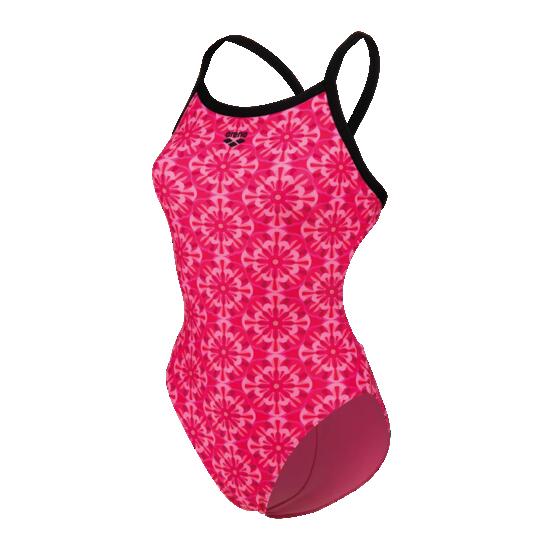 W Arena Floral Swimsuit Challenge Back - pink multi /black
