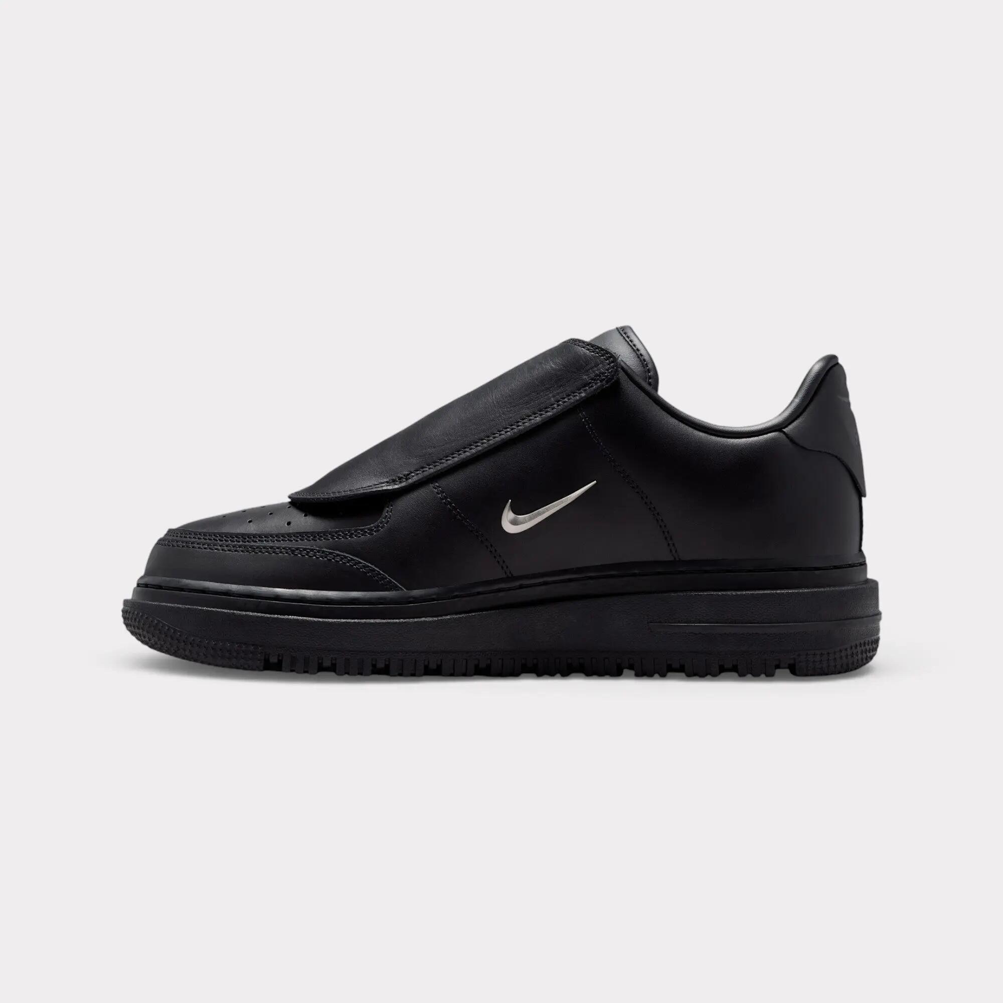 Nike Air Force 1 Luxe - Black Metallic Silver 3/7