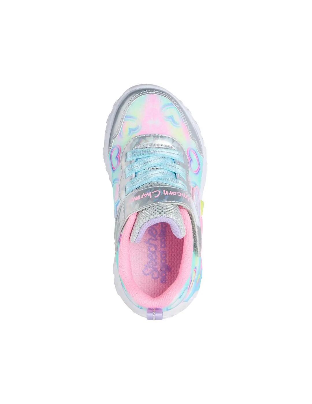 Scarpe da ginnastica per bambina Skechers Unicorn charmer Grigie. 4/5