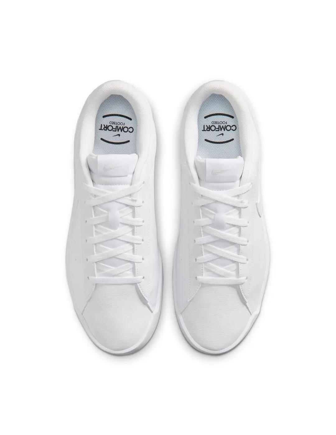 Scarpe da uomo Nike Court heritage bianche. 7/7
