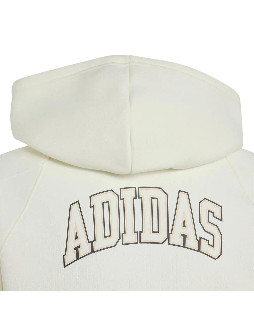 Sweat-shirts en molleton pour fille Adidas Collegiate blanc. 3/5