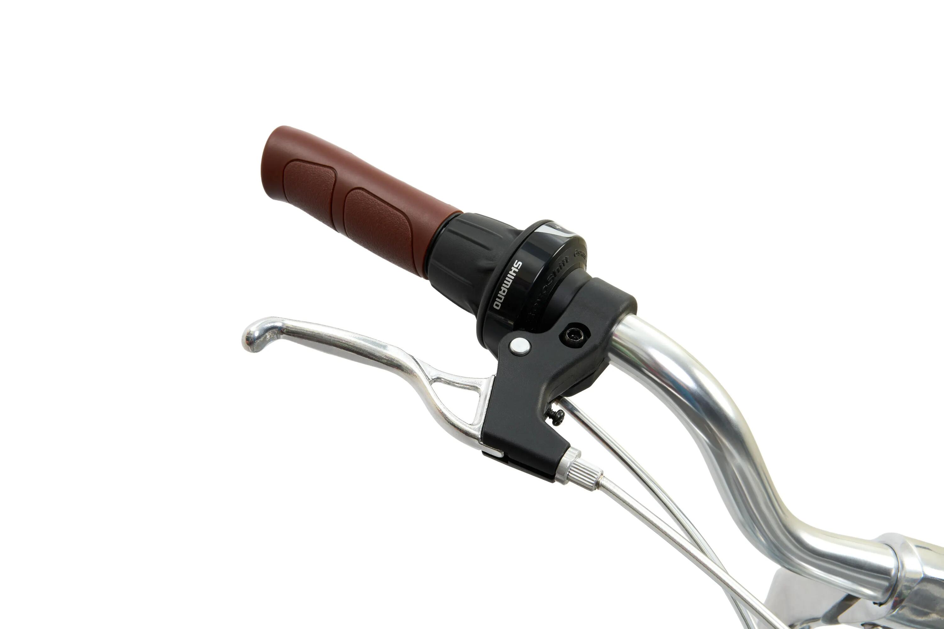 Rower Miejski Męski SILVERY 28" Lekki 6 biegów Shimano z Oświetleniem Czarny 5/6