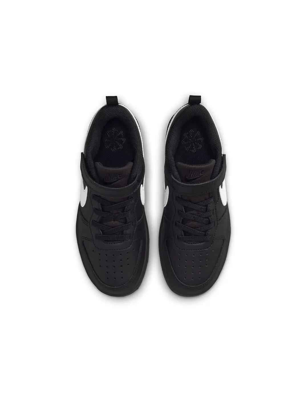 Tênis para crianças Nike Court Borough Low Preto. 7/7