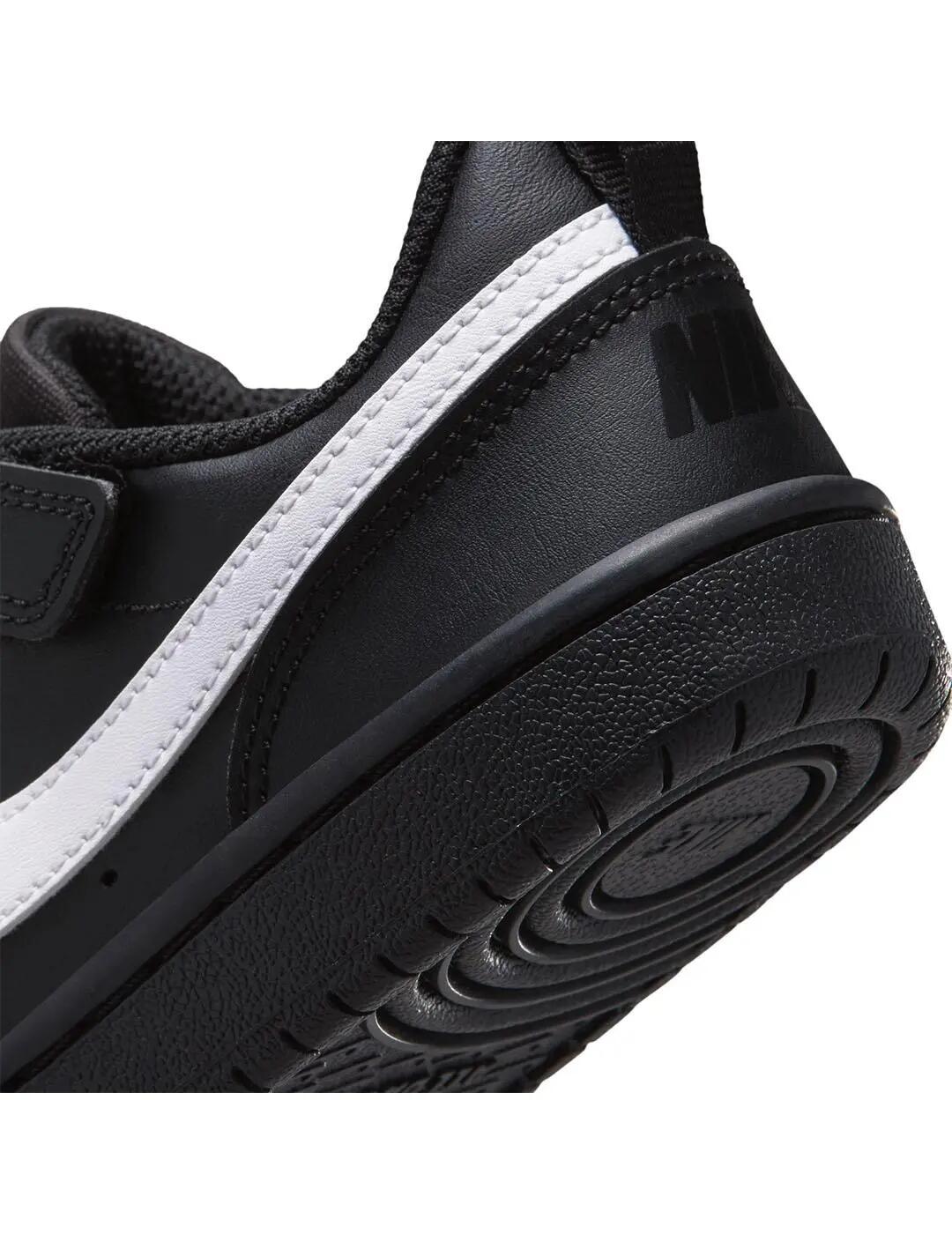 Tênis para crianças Nike Court Borough Low Preto. 4/7