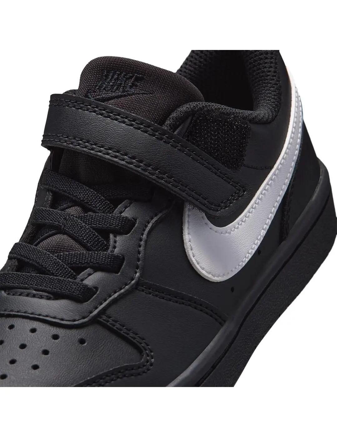 Tênis para crianças Nike Court Borough Low Preto. 3/7