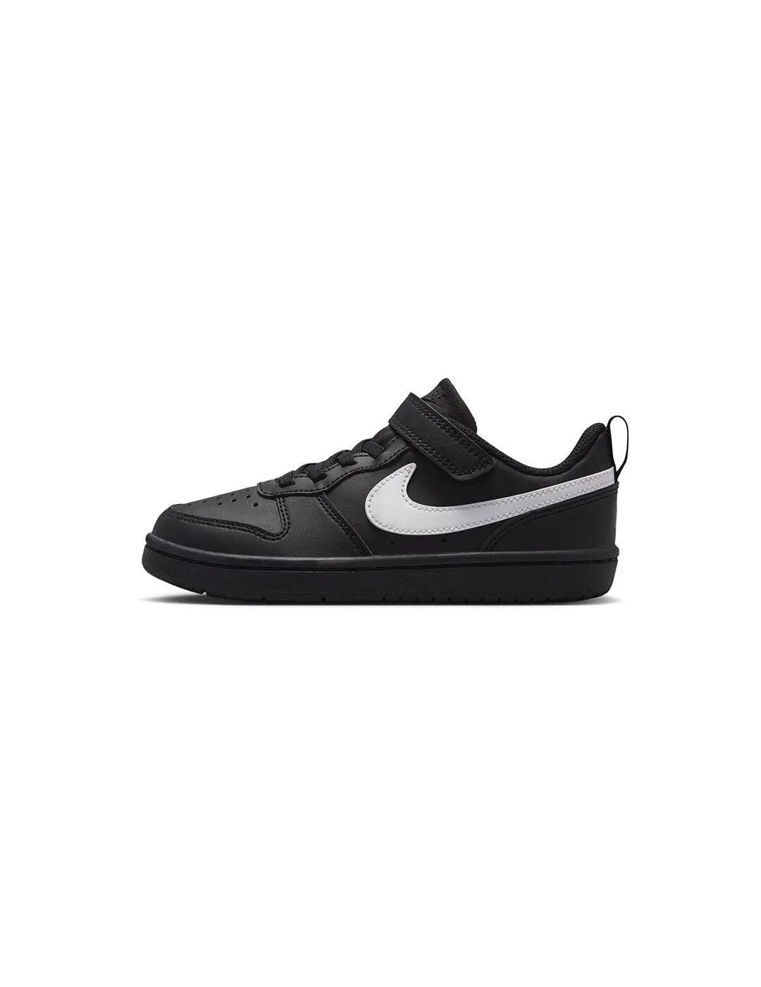 Tênis para crianças Nike Court Borough Low Preto. 2/7