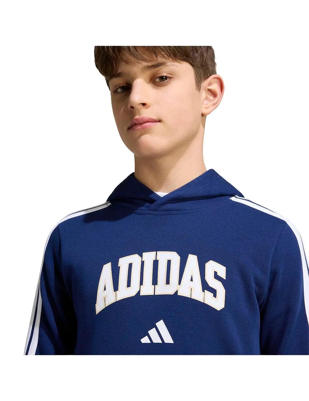 Felpe in pile per bambini Adidas Collegiate Marino. 4/5