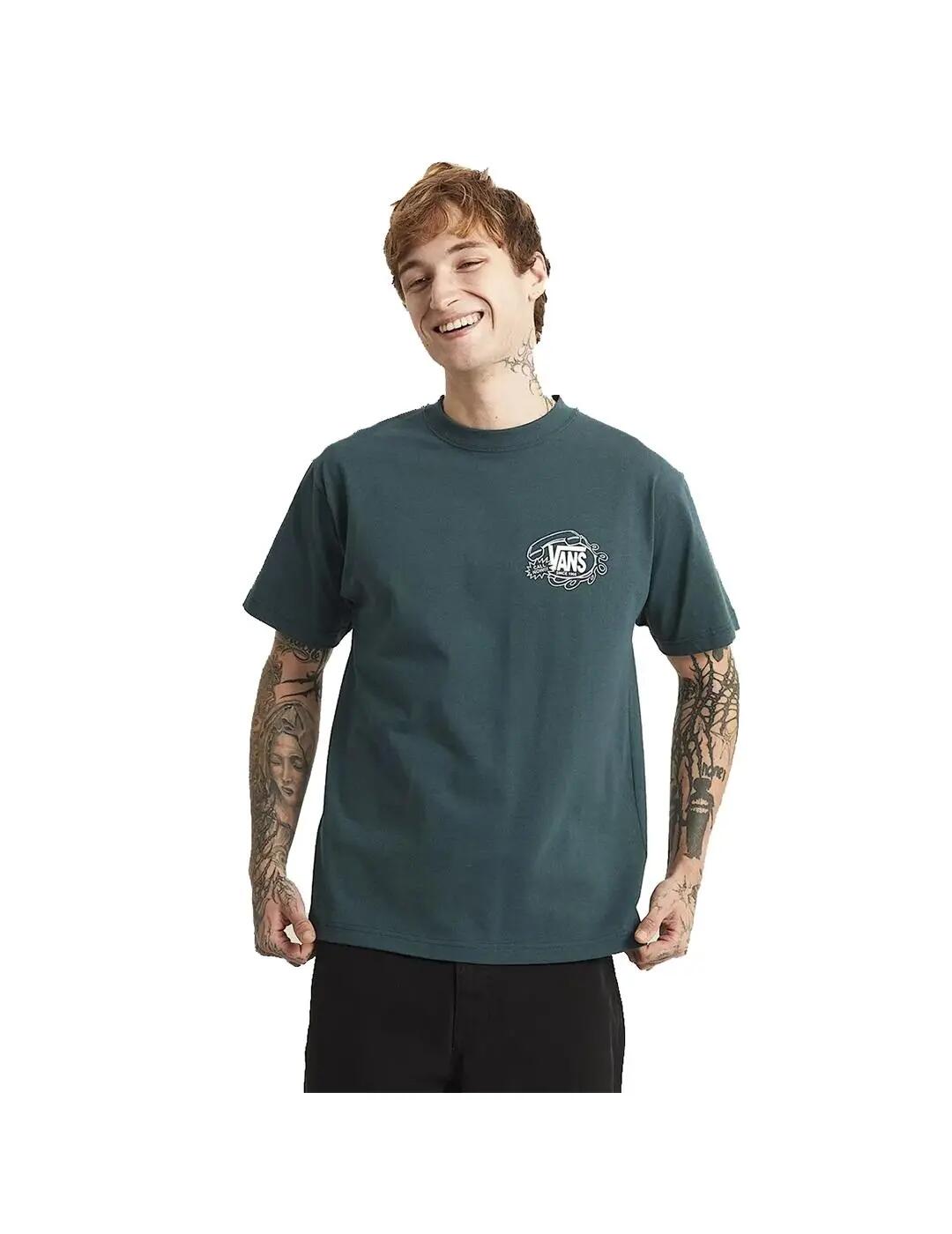 Camiseta para Homem Vans Hot lines Verde. 3/4