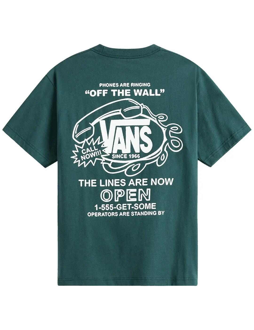 Camiseta para Homem Vans Hot lines Verde. 2/4