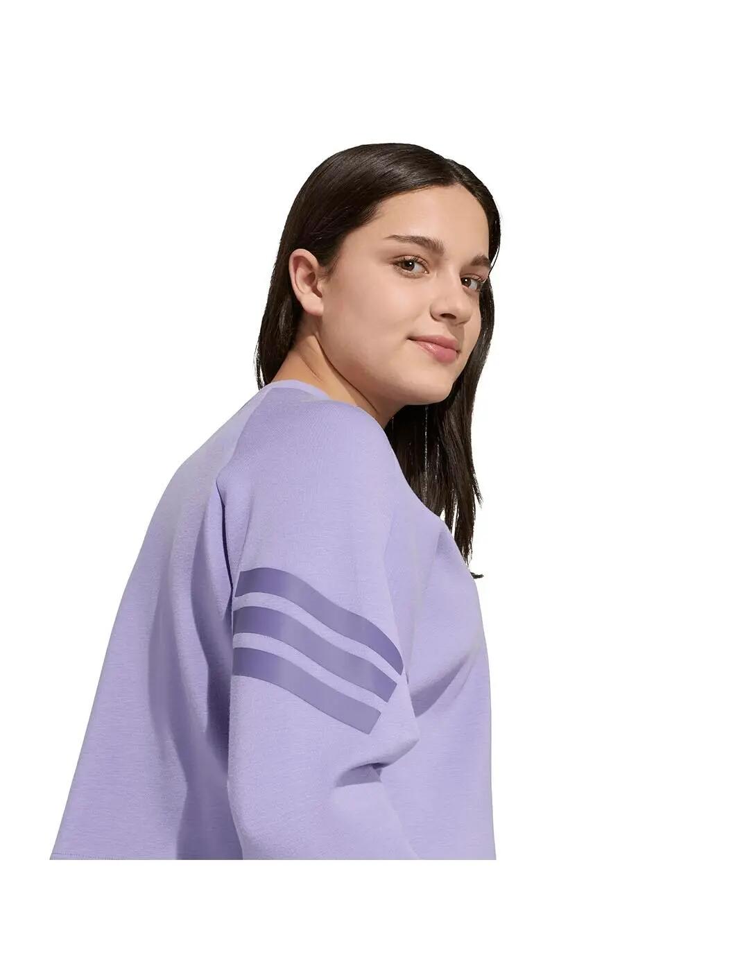 Pullover Fleece für Mädchen Adidas Future Icons Lila. 4/5
