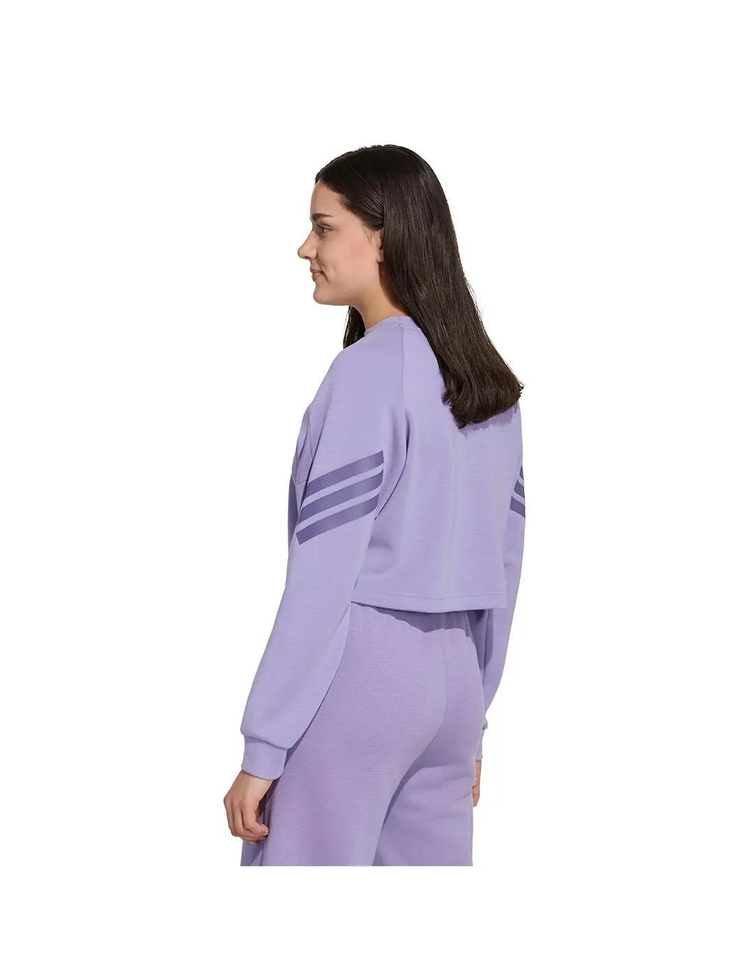 Pullover Fleece für Mädchen Adidas Future Icons Lila. 3/5