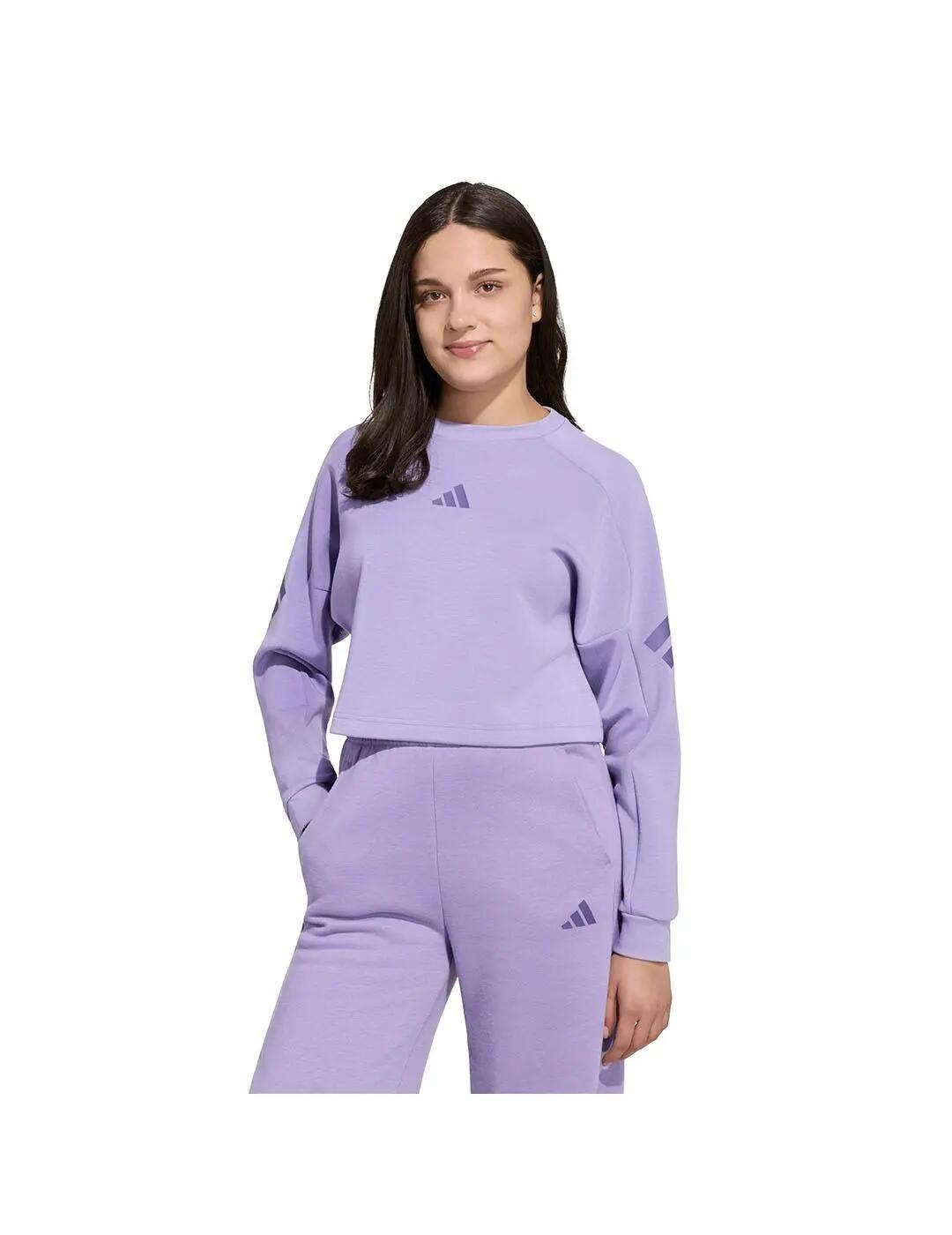 Pullover Fleece für Mädchen Adidas Future Icons Lila. 2/5