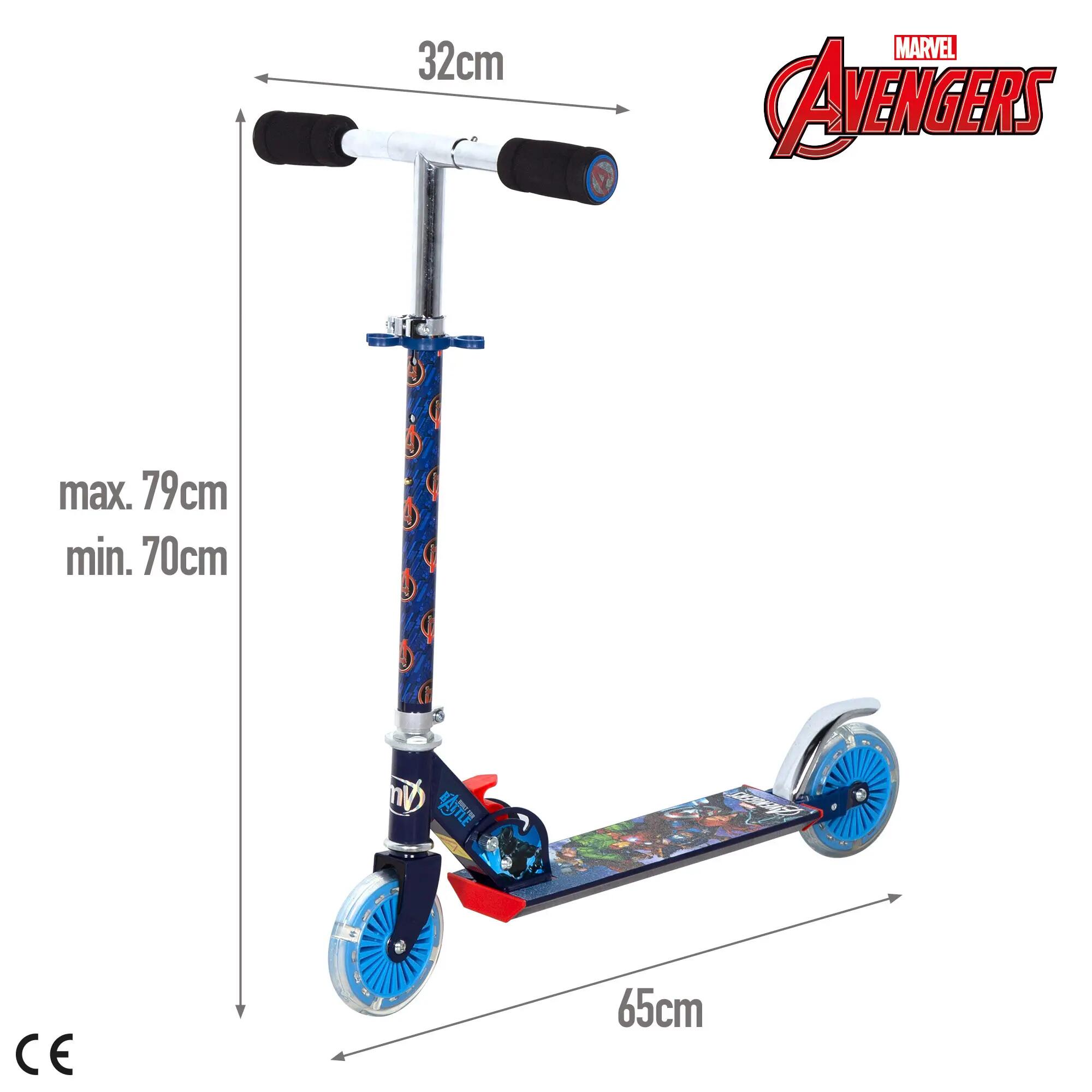 Avengers Patinete plegable 2 ruedas con luces 4/7