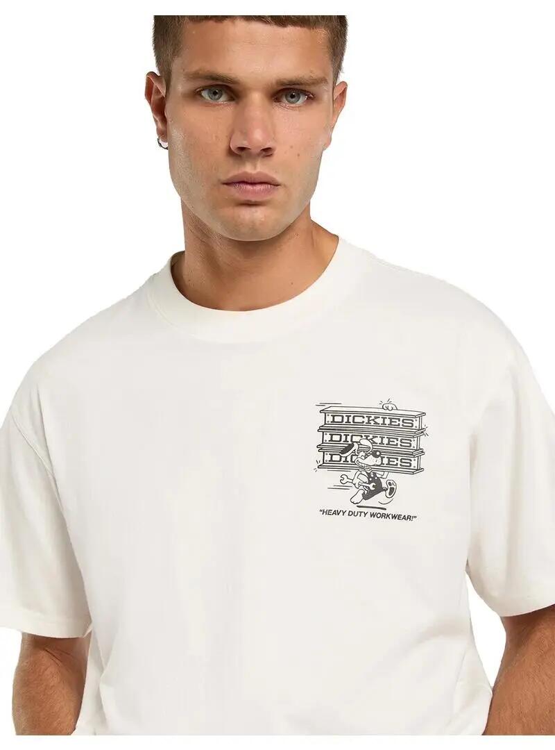 Camiseta para Homem Dickies Lynndyl Branco. 5/6