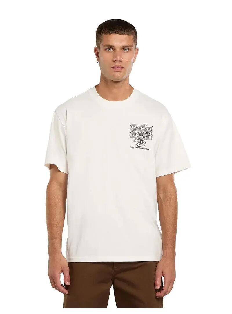 Camiseta para Homem Dickies Lynndyl Branco. 3/6